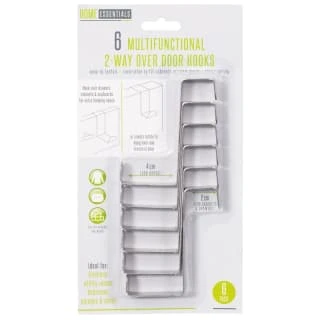 B&M Multifunctional 2-Way Overdoor Hooks 6pk 1 B&M Multifunctional 2-Way Overdoor Hooks 6pk