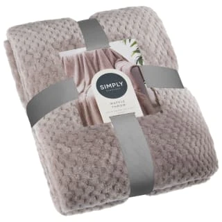 Simply Everyday Waffle Throw - Mink 1 Simply Everyday Waffle Throw - Mink
