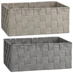 B&M Woven Storage Baskets 3pk - Silver -BM Home Shop 365979 365978 3pk woven baskets group 2