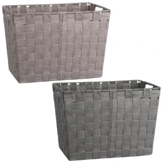 B&M Large Woven Storage Basket - Silver 2 B&M Large Woven Storage Basket - Silver - Image 2