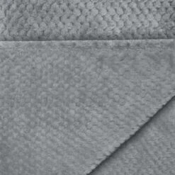 Waffle Faux Fur Throw - Grey -BM Home Shop 372931 heritage collection waffle faux fur throw 130x160cm 2