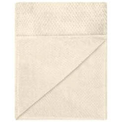 Waffle Faux Fur Throw - Cream -BM Home Shop 372948 waffle faux fur throw cream 2