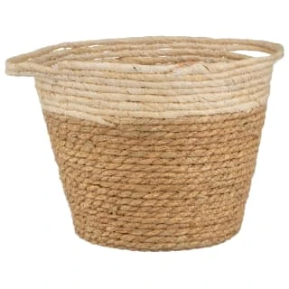 B&M Two Tone Wicker Basket - Cream 1 B&M Two Tone Wicker Basket - Cream