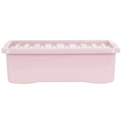 B&M Under Bed Storage Box 32L - Dusty Pink -BM Home Shop 377038 under bed storage box 32l dusty pink