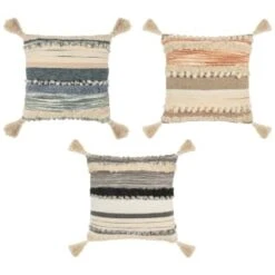 B&M Esme Stripe Woven Cushion - Natural 5 B&M Esme Stripe Woven Cushion - Natural -BM Home Shop 380483 380610 380760 esme stripe woven cushion main 1