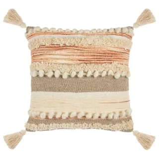 B&M Esme Stripe Woven Cushion - Natural 1 B&M Esme Stripe Woven Cushion - Natural