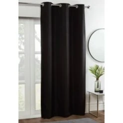 B&M Kent Woven Blackout Panel 54 X 86" - Black