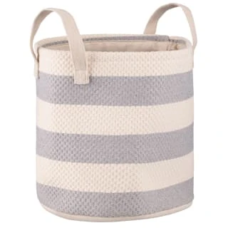 B&M Perissa Nordic Striped Basket - Blue & White 1 B&M Perissa Nordic Striped Basket - Blue & White