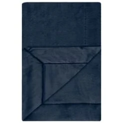 Heritage Collection Aspen Faux Fur Throw - Navy -BM Home Shop 383180 aspen throw navy1