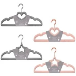 B&M Velvet Heart Shaped Hangers 8pk - Grey 7 B&M Velvet Heart Shaped Hangers 8pk - Grey -BM Home Shop 383671 8pk velvet shaped hangers main