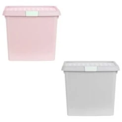 B&M Waffle Clip Box Storage Cube 14L - Dusty Pink -BM Home Shop 384965 384966 14l waffle clip box cube group