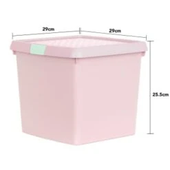 B&M Waffle Clip Box Storage Cube 14L - Dusty Pink -BM Home Shop 384965 dusky pink 14l waffle clip box cube 2