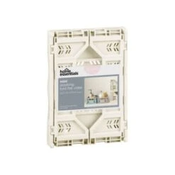 Mini Stacking Fold Flat Crate 22.2 X 15 X 8.7cm - Cream -BM Home Shop 384981 home essebtials mini stacking fold flat crate cream