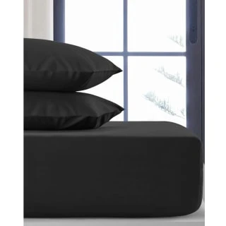 Silentnight Black Pillowcase Pair 1 Silentnight Black Pillowcase Pair