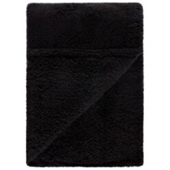 Simply Everyday Teddy Rolled Throw - Black 9 Simply Everyday Teddy Rolled Throw - Black -BM Home Shop 388692 simply teddy rolled throw black 2