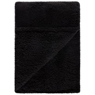 Simply Everyday Teddy Rolled Throw - Black 5 Simply Everyday Teddy Rolled Throw - Black - Image 5