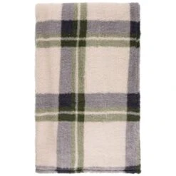 Simply Everyday Check Sherpa Throw - Green 7 Simply Everyday Check Sherpa Throw - Green -BM Home Shop 388700 green check sherpa throw 2