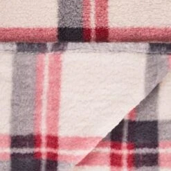 Simply Everyday Check Sherpa Throw - Red -BM Home Shop 388703 red check sherpa throw 4