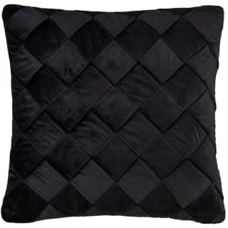 B&M Rubin Black Velvet Basket Weave Cushion 1 B&M Rubin Black Velvet Basket Weave Cushion