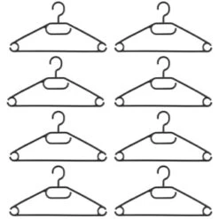 B&M Swivel Hook Hangers 8pk - Black -BM Home Shop 389262 home organisation 8pk swivel hook hangers black 2