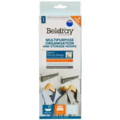 Beldray Multi-Purpose Organisation Hooks 2pk 8 Beldray Multi-Purpose Organisation Hooks 2pk -BM Home Shop 392146 beldray 2 pack multipurpose organisation and storage hooks 5