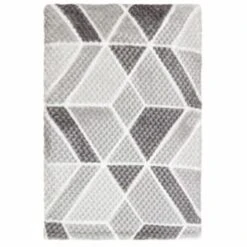 B&M Simply Geo Waffle Throw - Grey -BM Home Shop 394917 simply geo waffle throw grey 2