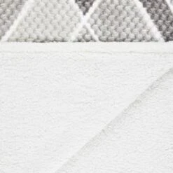 B&M Simply Geo Waffle Throw - Grey -BM Home Shop 394917 simply geo waffle throw grey 3