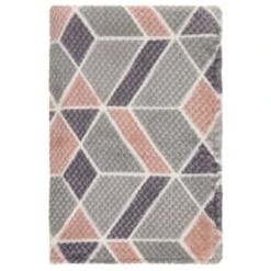 Simply Geo Blush Waffle Throw -BM Home Shop 394918 simply geo blush waffle throw 3