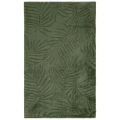 Large Leaf Embossed Green Throw -BM Home Shop 394947 large leaf embossed green throw 2