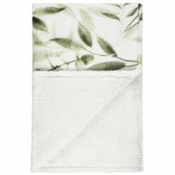 Winston Green Leaf Sherpa Throw -BM Home Shop 394948 winston leaf sherpa throw green 2