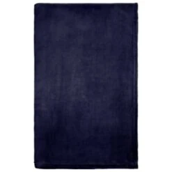 Navy Coral Fleece Throw -BM Home Shop 394951 navy coral fleece 3
