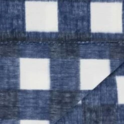 Simply Navy & Gingham Polar Fleece Throw 2pk 10 Simply Navy & Gingham Polar Fleece Throw 2pk -BM Home Shop 395029 simply super soft throws 2pk navy gingham 4