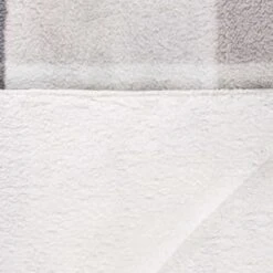 Grey Check Sherpa Throw -BM Home Shop 395038 highland check sherpa throw 3