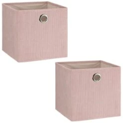 Lokken Cord Storage Cubes 2pk - Pink -BM Home Shop 395813 2pk cord lokken storage cubes pink