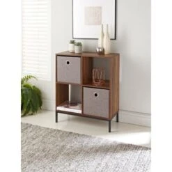 Lokken Linen Storage Cubes 2pk - Grey -BM Home Shop 395851 2pk linen lokken storage cubes grey