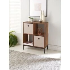 Lokken Linen Storage Cubes 2pk - Natural -BM Home Shop 395852 2pk linen lokken storage cubes natural