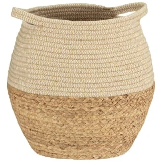 B&M Rope & Wicker Belly Basket - Neutral 1 B&M Rope & Wicker Belly Basket - Neutral