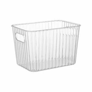 Ribbed Clear Storage Tub - Medium 1 Ribbed Clear Storage Tub - Medium